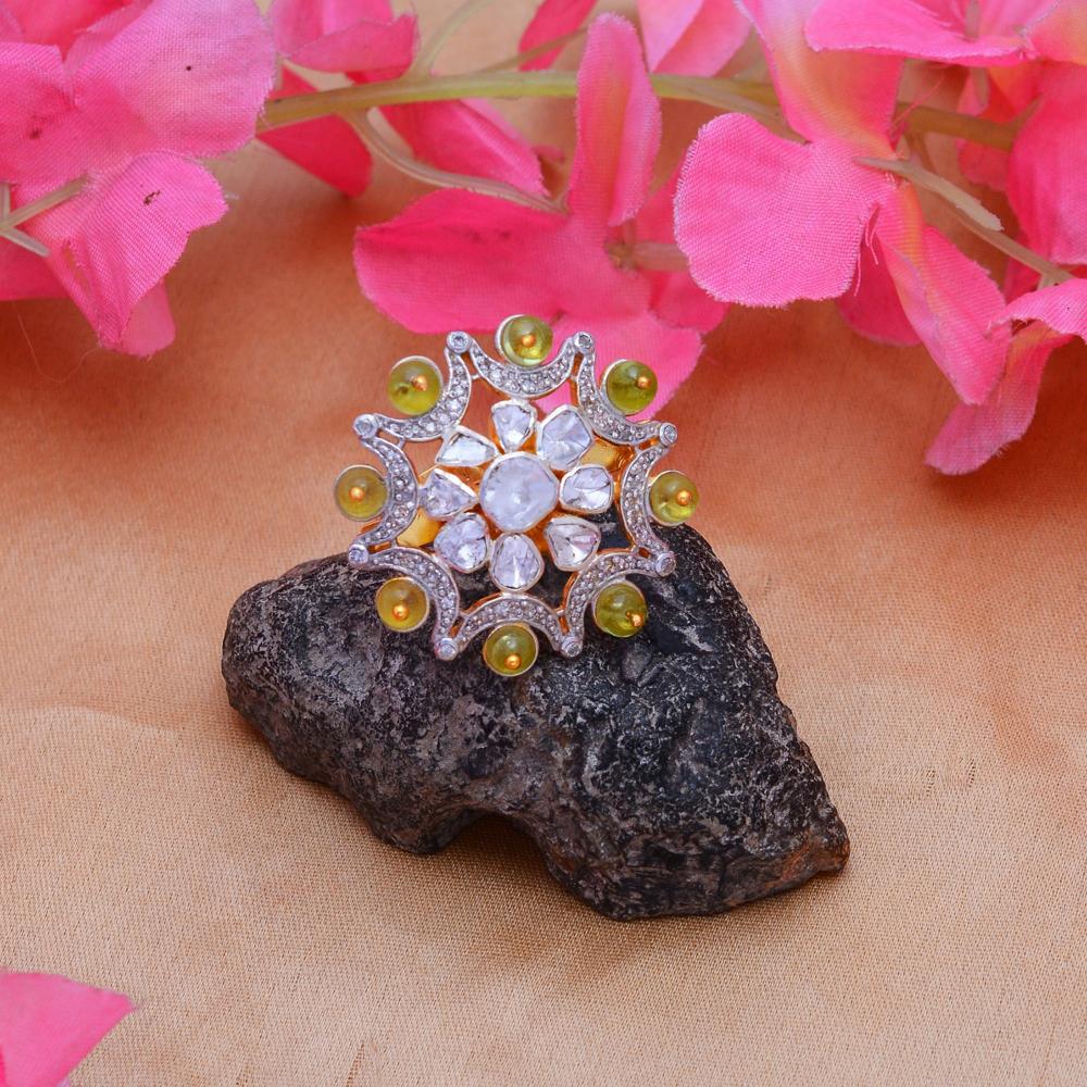 Ladies Engagement Rings - Sterling Silver, 10g, Natural Peridot With Moissanite & Zircon Accents | Ethically Crafted, Custom Sizes Available