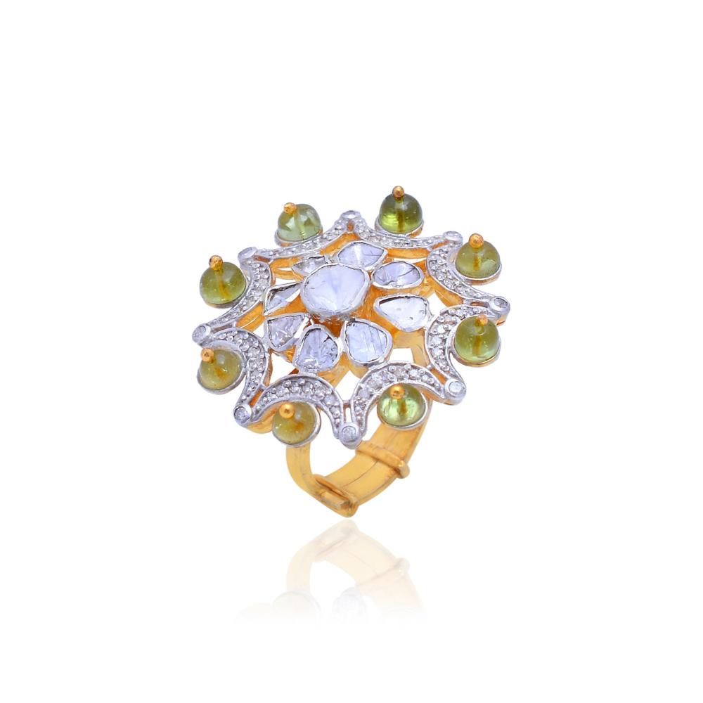 Ladies Engagement Rings, Peridot Ring, Moissanite Ring, 925 Sterling Silver Ring