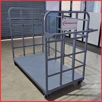 Textile Fabrics Trolley - Sturdy Steel Frame, 3-tier Design , Durable Wheels For Easy Maneuverability
