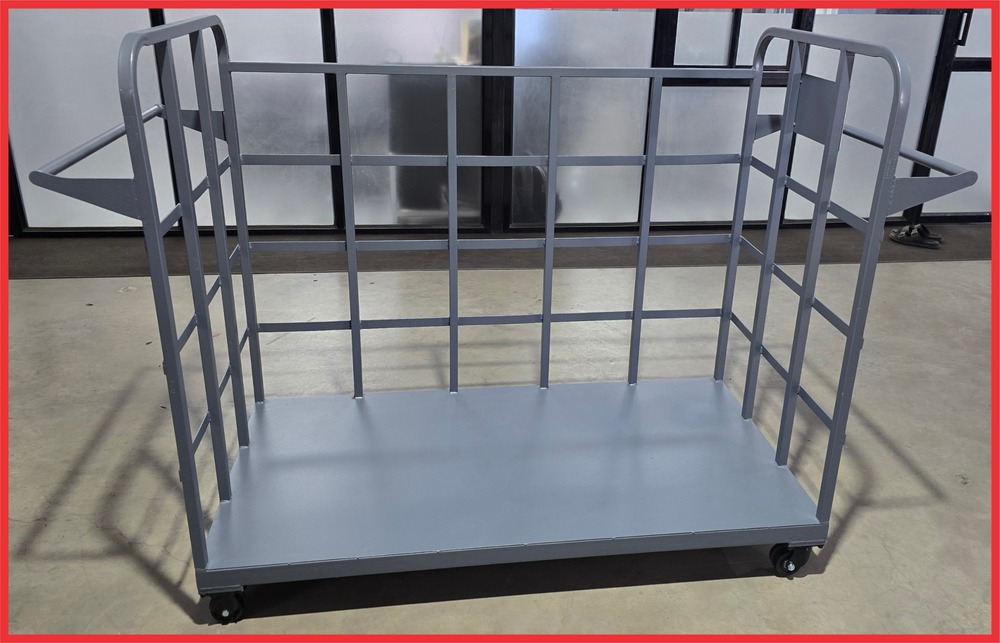 Textile Fabrics Trolley - Sturdy Steel Frame, 3-tier Design , Durable Wheels For Easy Maneuverability