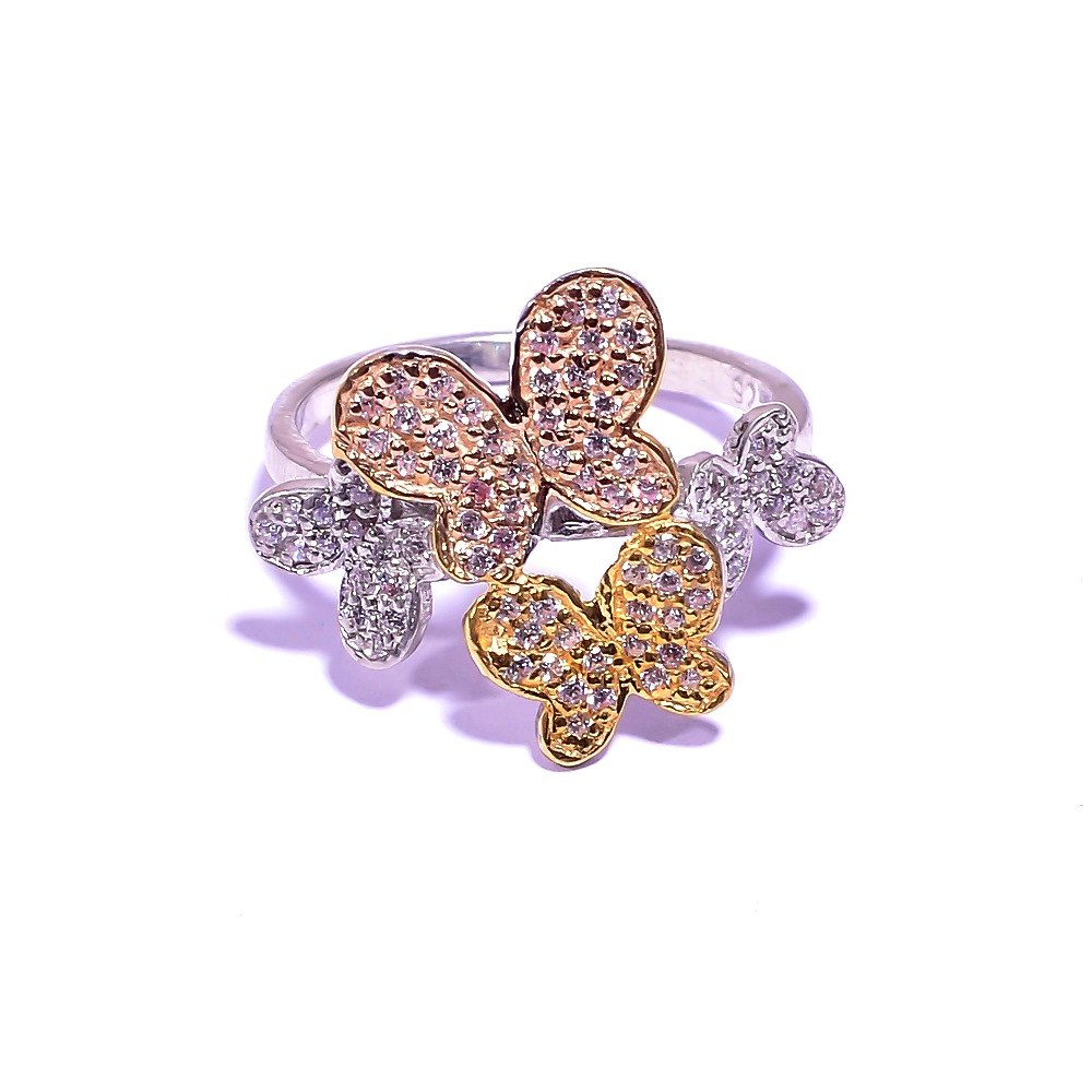 Beautiful Butterfly Ring Crafted In Sterling Silver