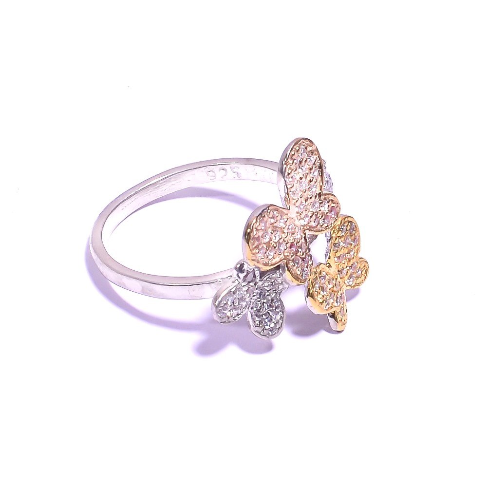 Beautiful Butterfly Ring Crafted In Sterling Silver