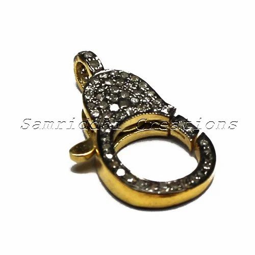 Silver Diamond Clasp Lock