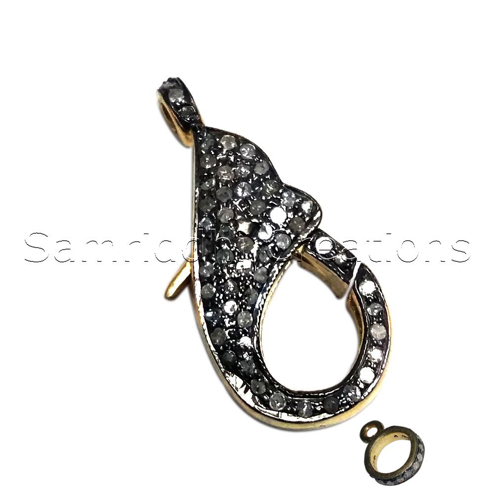Silver Diamond Clasp Lock