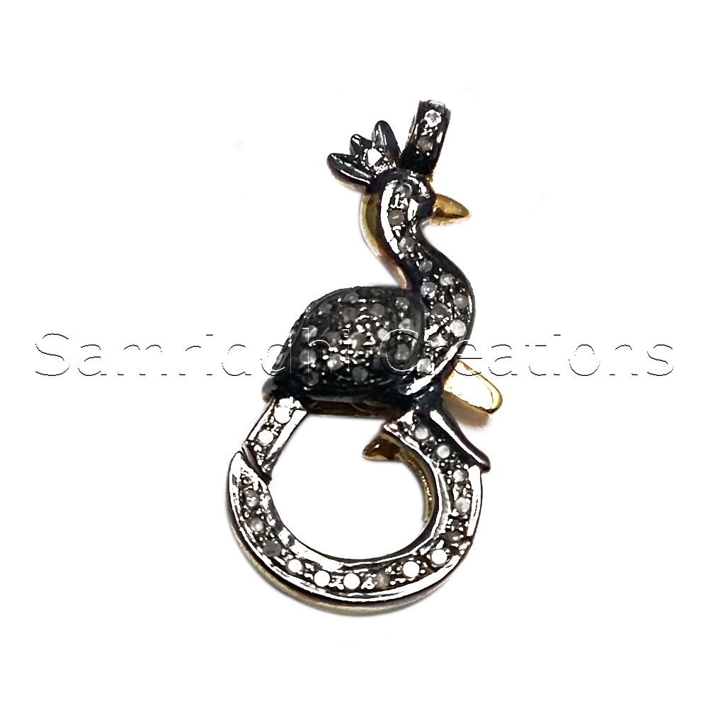 Peacock Diamond Silver Lock