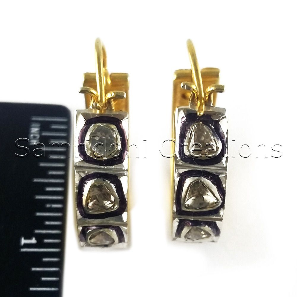 Diamond Rose Cut Polki Earring