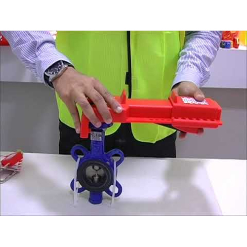 Brady Butterfly Valve Lockout - Color: Red