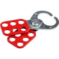 Steel Group Lockout Hasps - Steel Material, 4.5" X 1.75" Dimensions, Vibrant Red Color | Corrosion Resistant, Ideal For Industrial Use