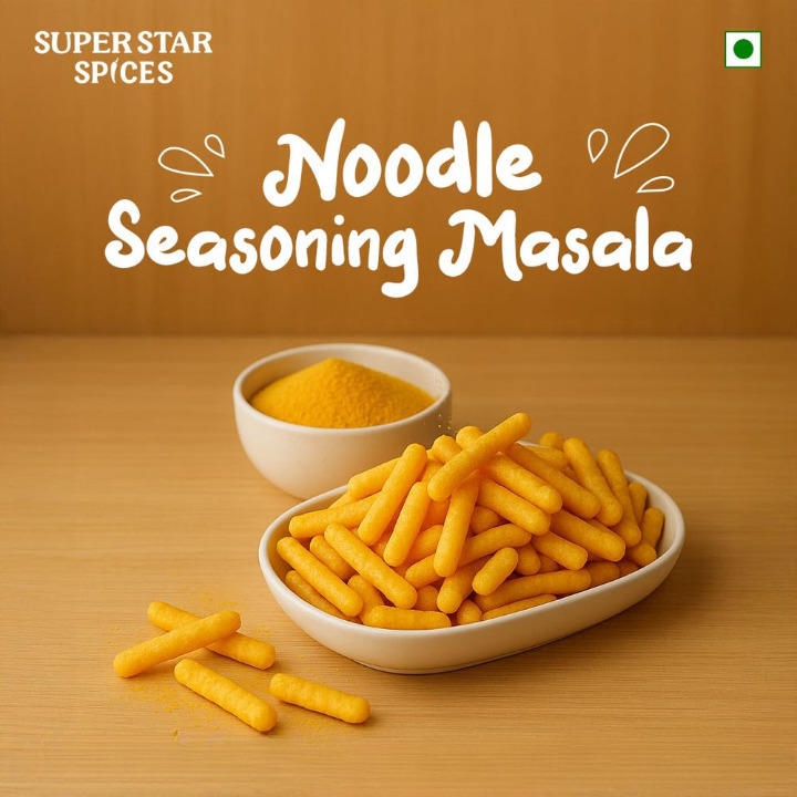 Noodle Seasoning Masala - Yellow Powder Food Grade for Boiled & Fried Noodles | 6 Months Shelf Life Expertly Blended Flavor Enhancer
