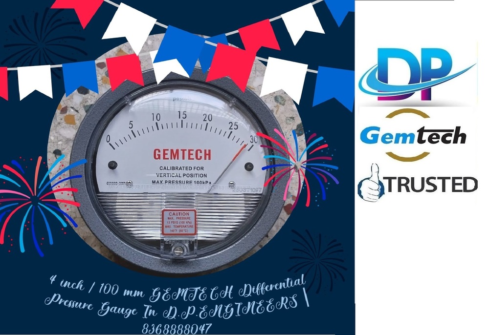 Gemtech Differential Pressure Gauges D.p.engineers Dealers For Mumbai