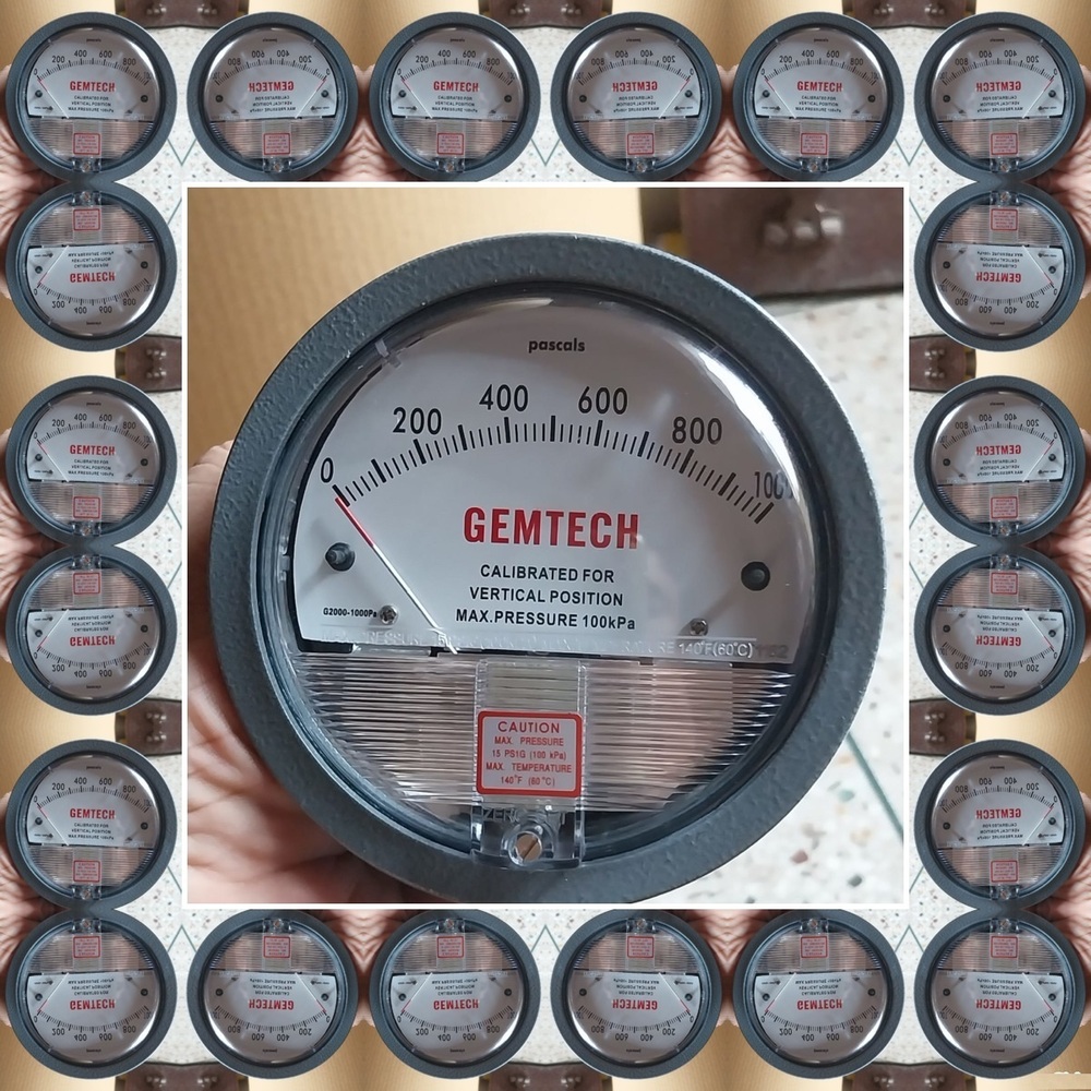 Supplier Gemtech Differential Pressure Gauge In Noida Uttar Pradesh - Accuracy: A 2% (-Ha Model A 1) Of Fs (A 3% (-Ha A 1.5%) On -0