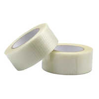 Cross Filament Tape - Filament Material, 40-60mm Width, 50m Length, White Color | Single-sided Self-adhesive For Industrial Use