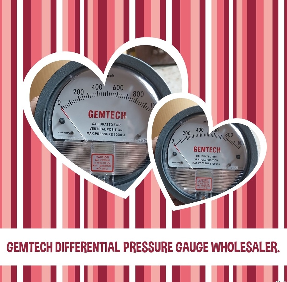 Gemtech Differential Pressure Gauge In Gujarat - Accuracy: A 2% (-Ha Model A 1) Of Fs (A 3% (-Ha A 1.5%) On -0