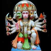 2.5 Feet Marble Panchmukhi Hanuman Statue