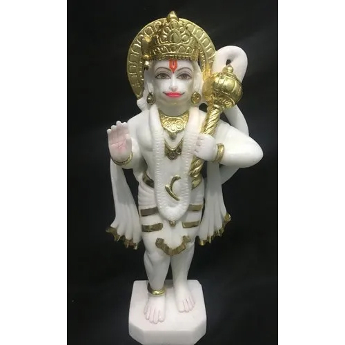 White Makrana Marbal 18 Inch Hauman