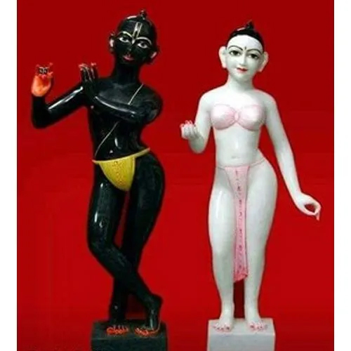 Marble Iskcon Radha Krishna Statue