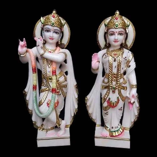 Makrana Marble Radha Krishna Statue