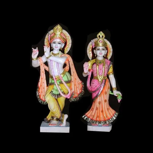 24 Inch Multicolor Radha Krishna Statues