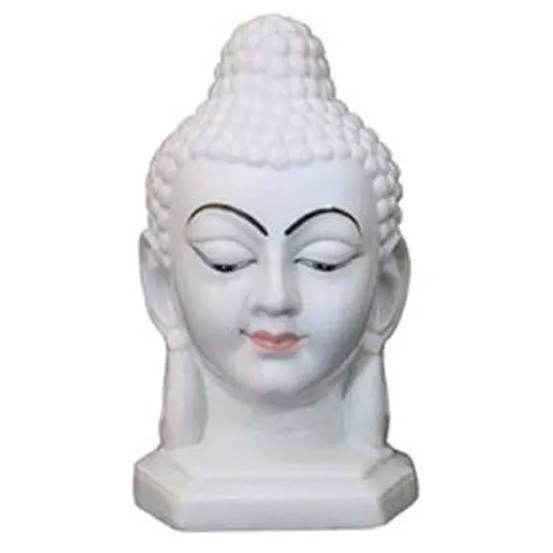 15 Inch Marble Buddha Face Statue