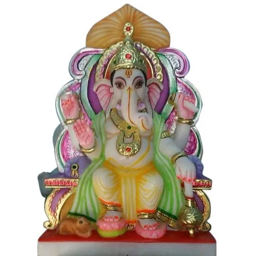 Multicolor Marble Ganesh Statue