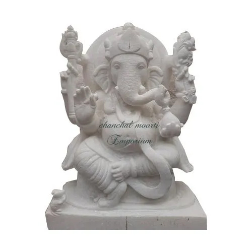 18 इंच संगमरमर गणेश की मूर्ति