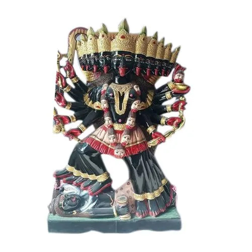 18 इंच की संगमरमर की काली माता की मूर्ति
