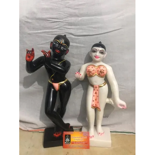18 Inch White And Black Radha Krishnamn