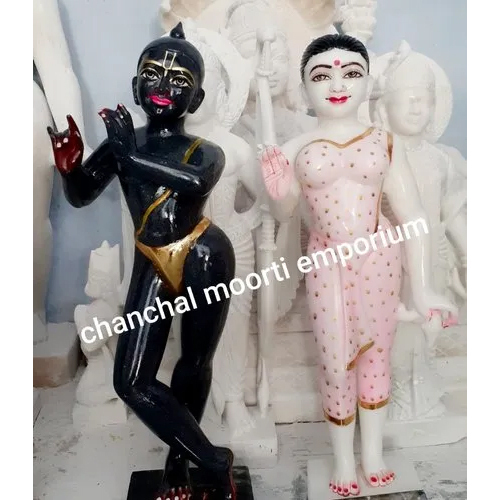 Black And White Marble Radha Krishan