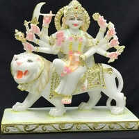 1 Feet Marble Durga Statue - Feature: Rust Proof