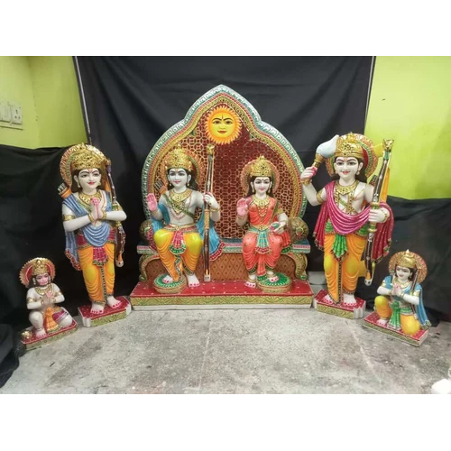 4 Feet Sitting Ram Darbar Pariwar