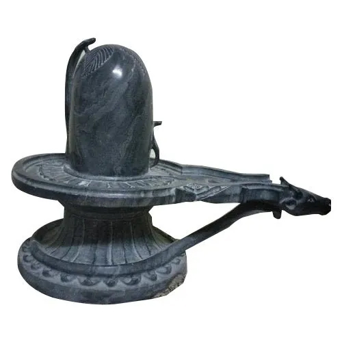 Black Marble Shivling Statue