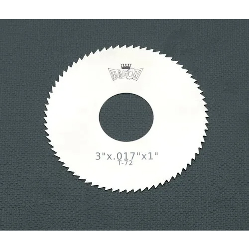 Screw Slotting Cutter - High Speed Steel, Customized Size, Polished Silver, Hard Hardness | Ideal for Industrial Applications