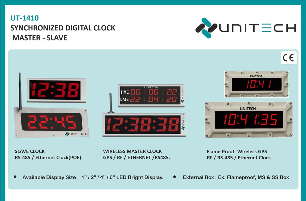 Gps Synchronized Master Clock - Color: Silver