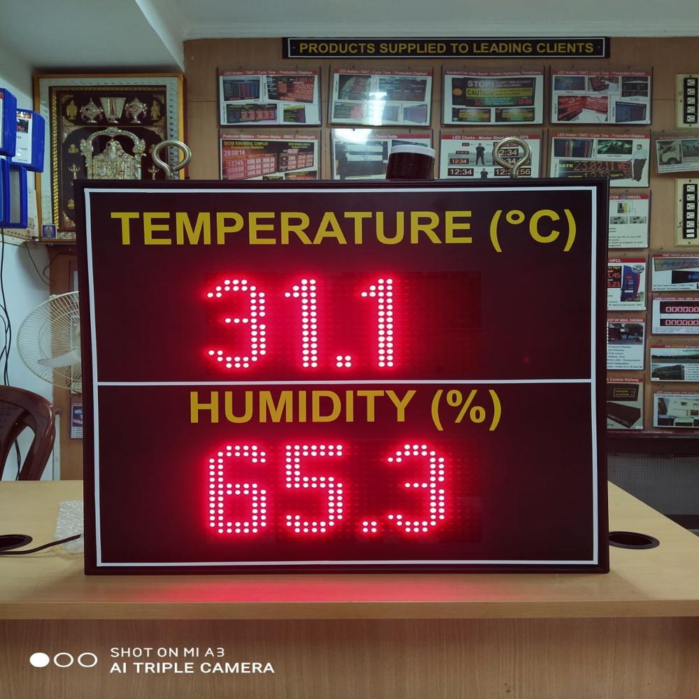 Led Temperature and RH Display With Hooter