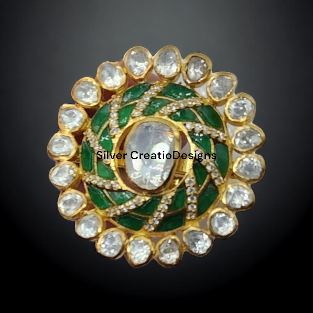Gold Polki Diamond Ring