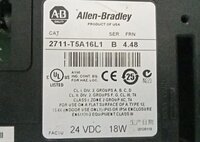 ALLEN BRADLEY 2711-T5A16L1 HMI