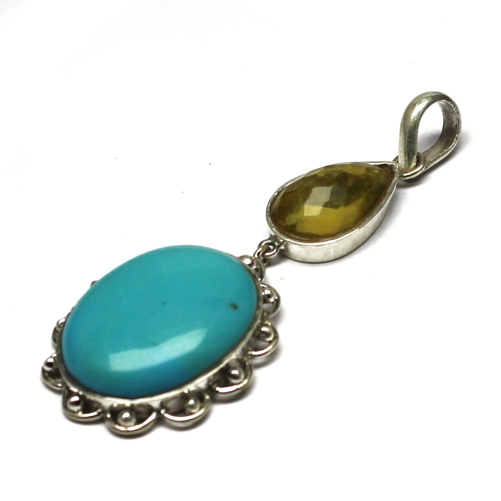 Turquoise Sterling Silver Pendant