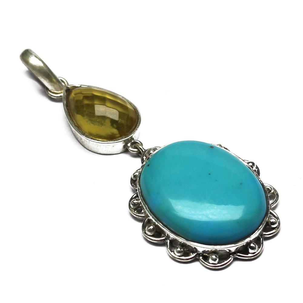 Turquoise Sterling Silver Pendant