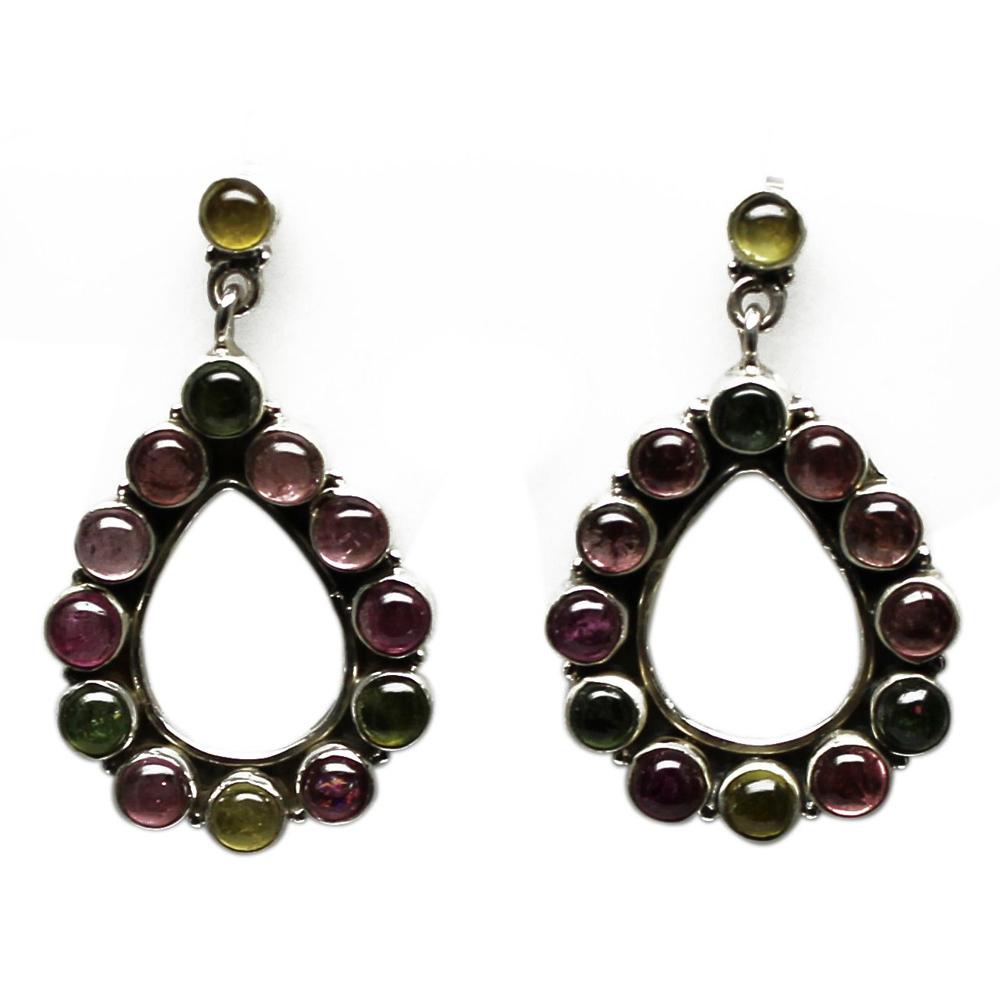 Tourmaline Silver Earring