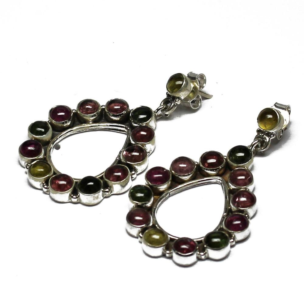 Tourmaline Silver Earring