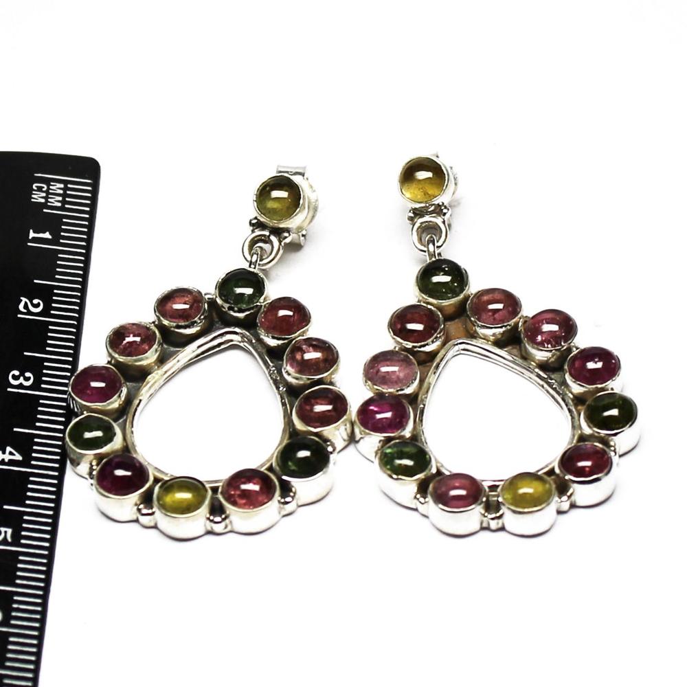 Tourmaline Silver Earring