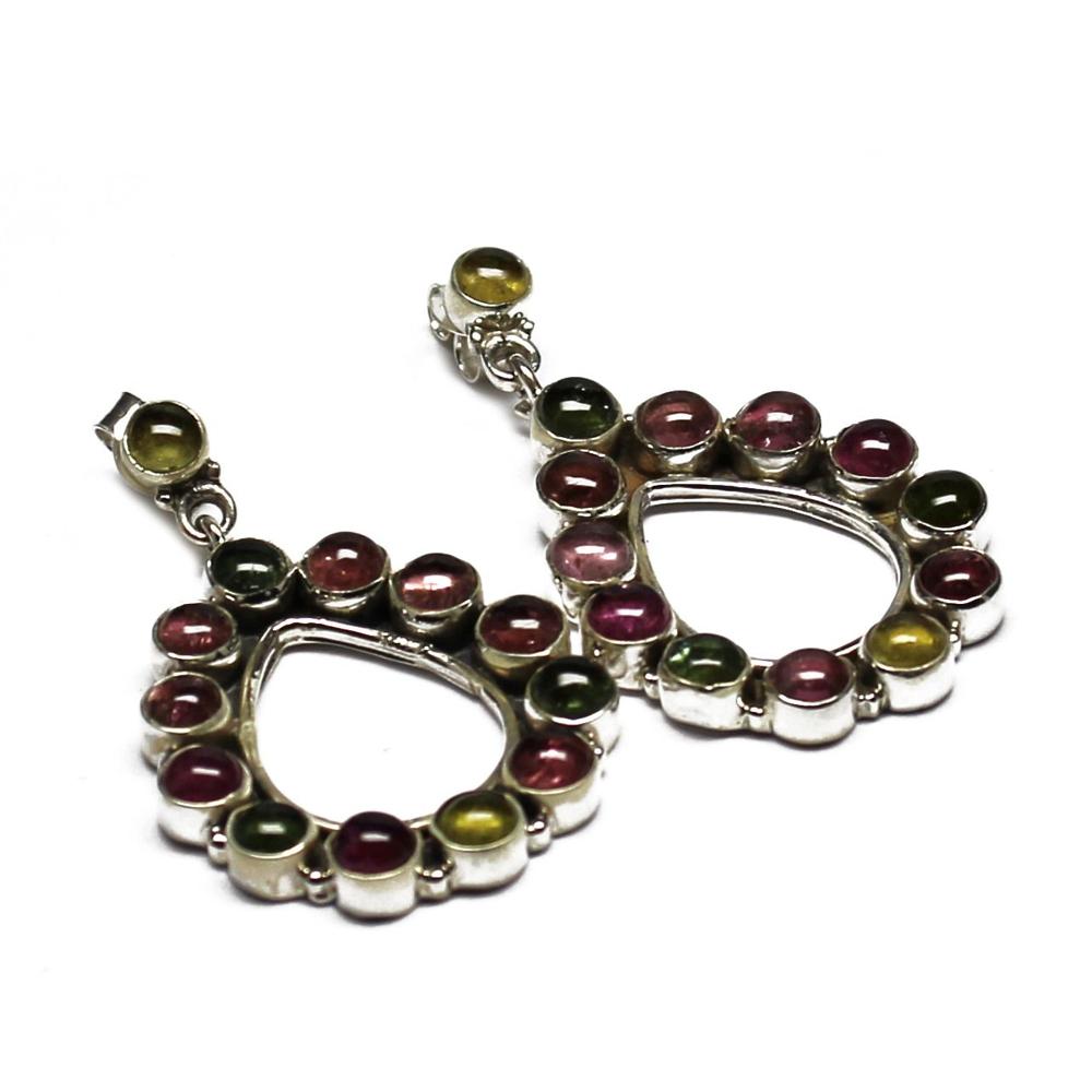 Tourmaline Silver Earring