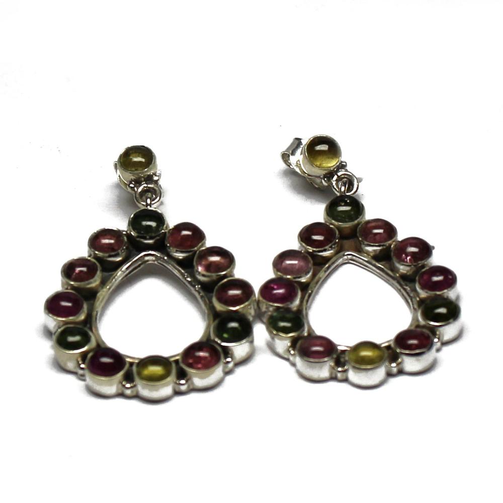 Tourmaline Silver Earring