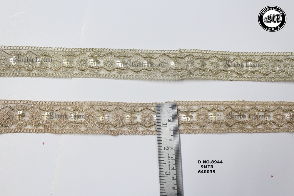 cutdana & zari lace