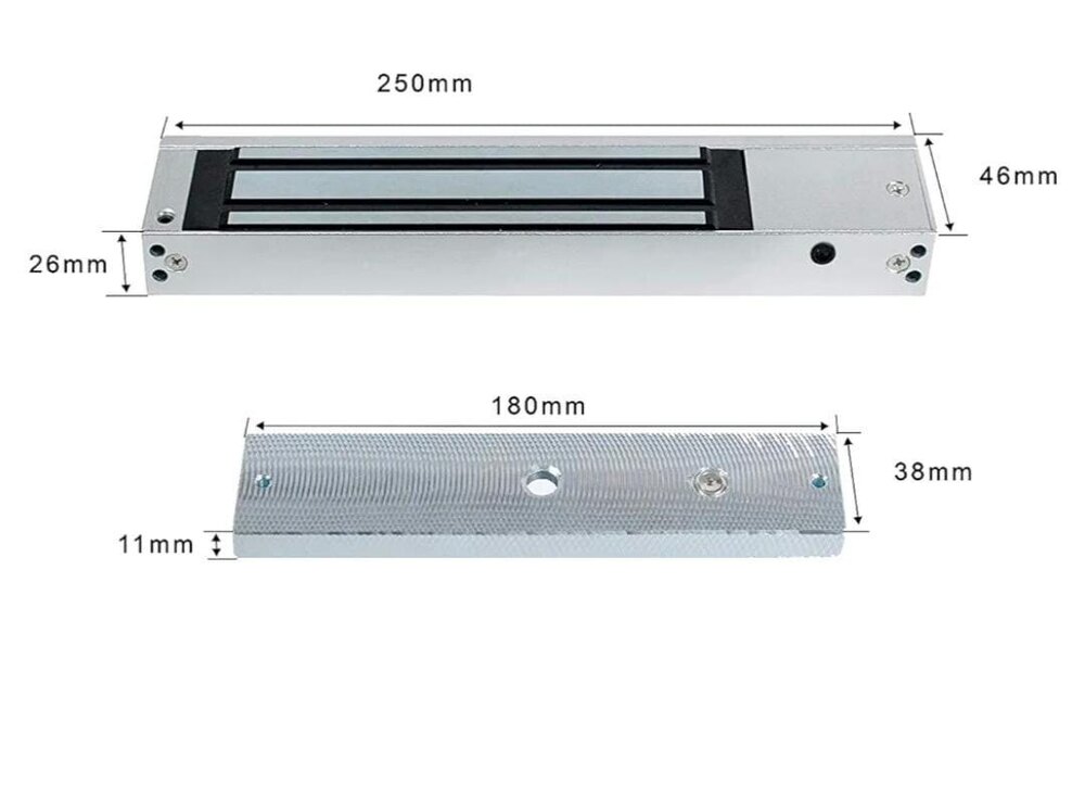 Biometric Em Lock 600 Lbs With Feedback (5 Wire) - Application: Outdoor