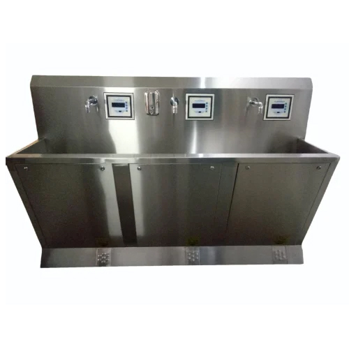 Stainless Steel Surgical Scrub Sink Station - Color: Silver