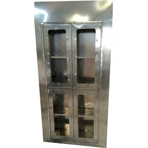 Stainless Steel Storage Cabinet - Color: Silver