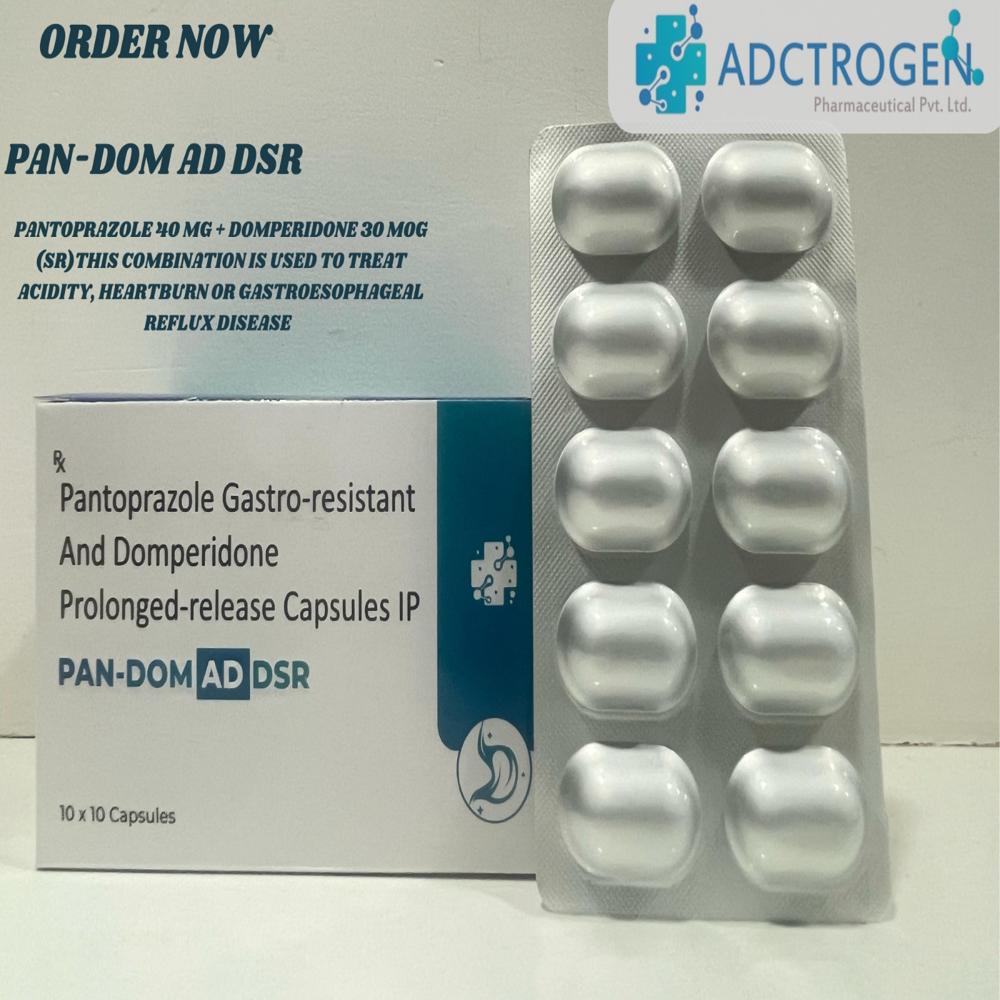 Pantoprazole Gastro-resistant And Domperidone Prolonged Release Capsules - 10 X 10 Pieces | Suitable For All, Drug Type: General Medicines, Store In Dry Place, Easy-to-swallow Form