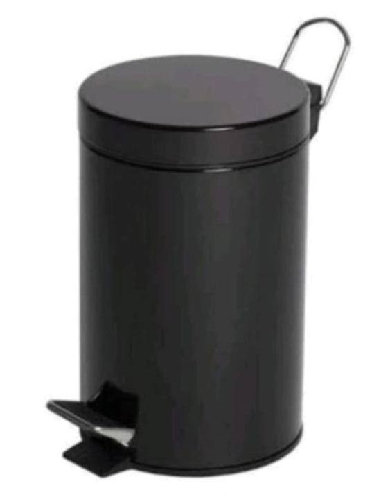 Open Top Black Coated dustbin 7x10 6 LTR
