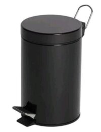Open Top Black Coated dustbin 7x10 6 LTR